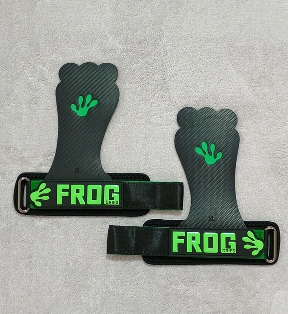Гимнастические безмагнезионные накладки Frog ELITE GRIPS 4.0 HD, размер XL, зелёный цвет - изображение 3