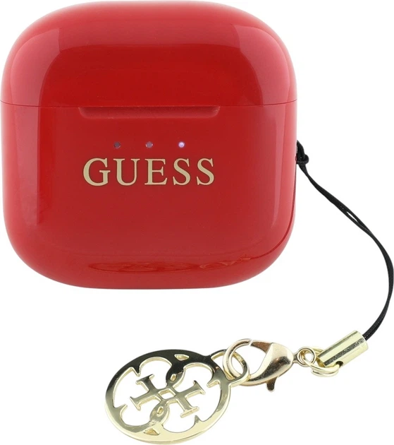 Słuchawki Guess Glossy Effect Printed Classic Logo & Charm TWS Red (GUTWSXMCCLR) - obraz 4
