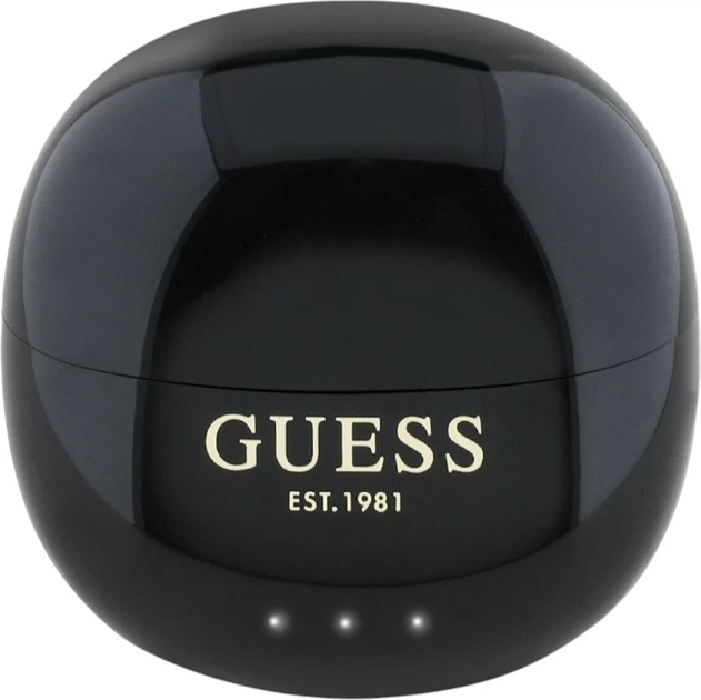 Słuchawki Guess Glossy Effect Egg Shape Printed Classic Logo TWS Black (GUTWSOGELEK) - obraz 3