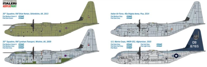 Збірна модель 1:48 літак Lockheed Martin C-130J C5 Hercules Italeri 2746 - изображение 4