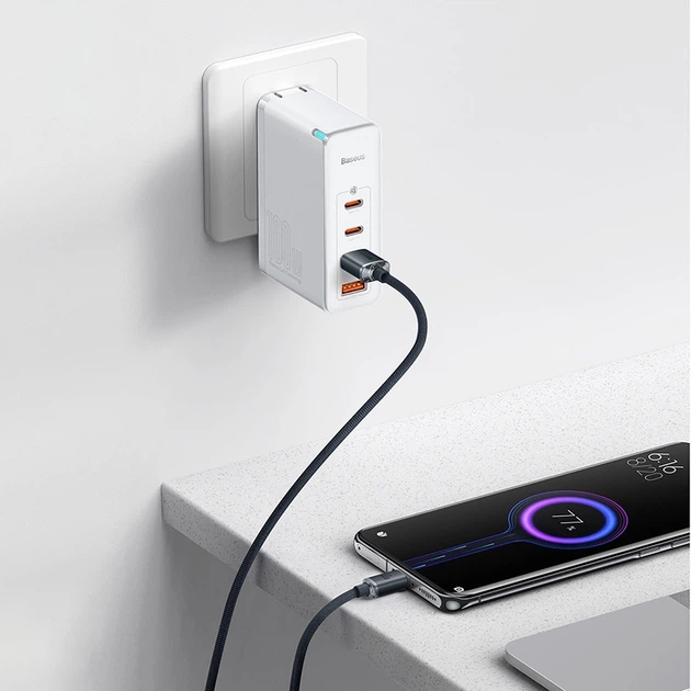 Кабель Baseus Crystal Shine Series Fast Charging Data Cable USB to Type-C 100W 2m Black (CAJY000501) - изображение 5