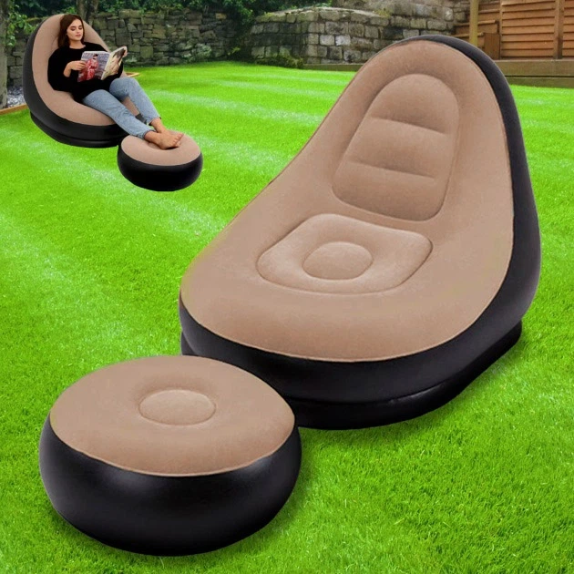 Надувное кресло с пуфом-подставкой для ног AIR SOFA ART 9233 (761) - изображение 3