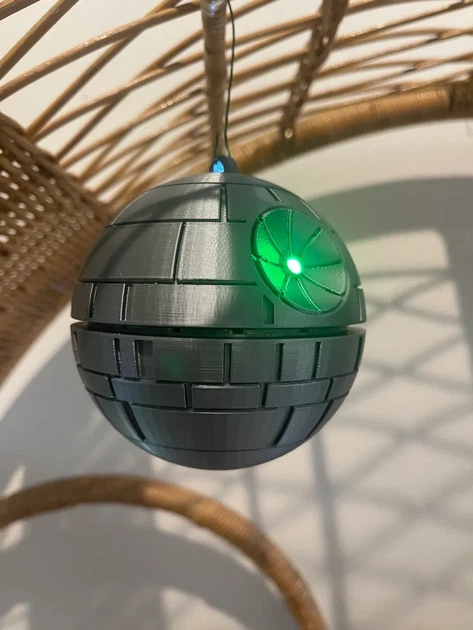 Декоративный Елочный Орнамент Death Star Christmas Ornament With LED 3Д Печать Серый 13 См - Фото 5 Декоративный Елочный Орнамент Death Star Christmas Ornament With LED 3Д Печать Серый 13 См - изображение 5