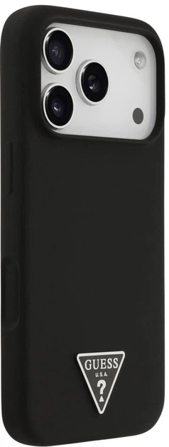 Панель Guess Silicone Triangle Logo MagSafe для Apple iPhone 17 Pro Black (3666339517137) - зображення 4