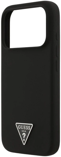 Панель Guess Silicone Triangle Logo MagSafe для Apple iPhone 17 Pro Black (3666339517137) - зображення 5