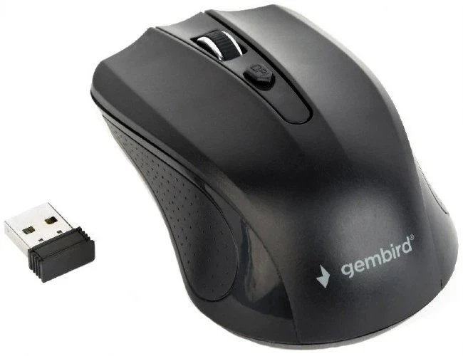 Миша Gembird MUSW-4B-04 бездротова, чорний, dpi:1600, USB, 2xAAА (MUSW-4B-04) - Фото 1 Миша Gembird MUSW-4B-04 бездротова, чорний, dpi:1600, USB, 2xAAА (MUSW-4B-04) - зображення 1