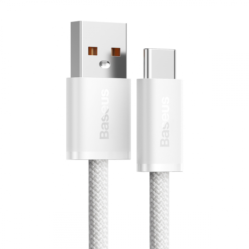 Кабель Baseus Dynamic Series Fast Charging Data Cable USB to Type-C 100W 1m White (CALD000602) - Фото 2 Кабель Baseus Dynamic Series Fast Charging Data Cable USB to Type-C 100W 1m White (CALD000602) - изображение 2