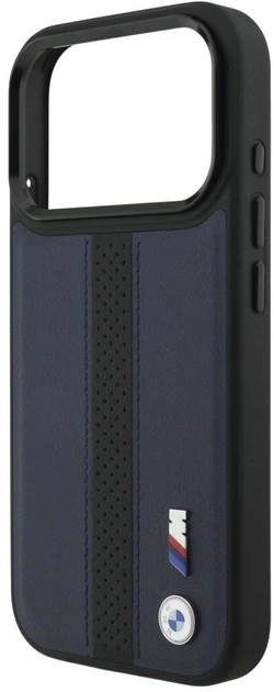 Чохол BMW M Perforated Stripe Logo MagSafe для Apple iPhone 17 Pro Navy Blue (3666339481827) - зображення 5