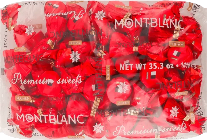 Цукерки Roshen Mont Blanc з карамелізованим подрібненим мигдалем 1 кг - Фото 2 Цукерки Roshen Mont Blanc з карамелізованим подрібненим мигдалем 1 кг - изображение 2