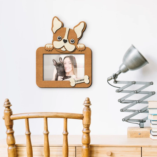 Фоторамка The Frame Depot с французским бульдогом персонализирована на 1 фото Светло-коричневый (dog_french_bulldog_horizontal) - Фото 2 Фоторамка The Frame Depot с французским бульдогом персонализирована на 1 фото Светло-коричневый (dog_french_bulldog_horizontal) - изображение 2