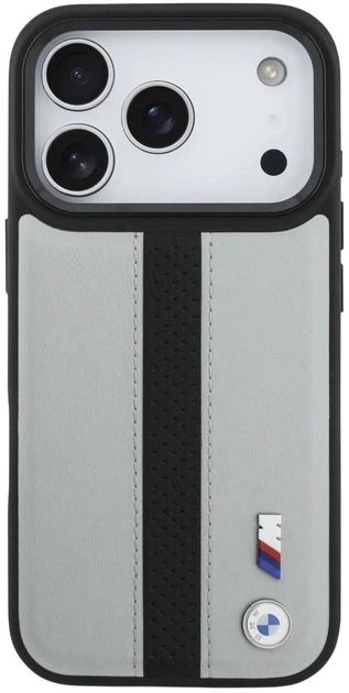 Чохол BMW M Perforated Stripe Logo MagSafe для Apple iPhone 17 Pro Grey (3666339481988) - зображення 3