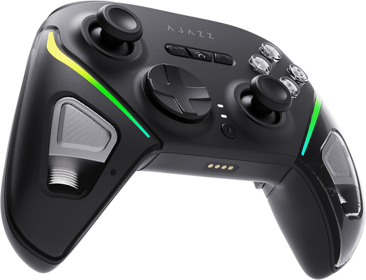 Бездротовий геймпад із зарядною станцією Ajazz GP100S 2.4G/BT/USB Switch/PC/iOS/Android RGB Black (GP100S-B) - Фото 6 Бездротовий геймпад із зарядною станцією Ajazz GP100S 2.4G/BT/USB Switch/PC/iOS/Android RGB Black (GP100S-B) - зображення 6