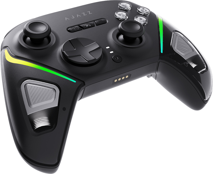 Бездротовий геймпад Ajazz GP100 2.4G/BT/USB Switch/PC/iOS/Android RGB Black (GP100-B) - Фото 4 Бездротовий геймпад Ajazz GP100 2.4G/BT/USB Switch/PC/iOS/Android RGB Black (GP100-B) - зображення 4