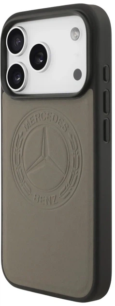 Etui plecki Mercedes Leather Vintage Logo MagSafe do iPhone 17 Pro Max Beige (3666339508128) - obraz 2