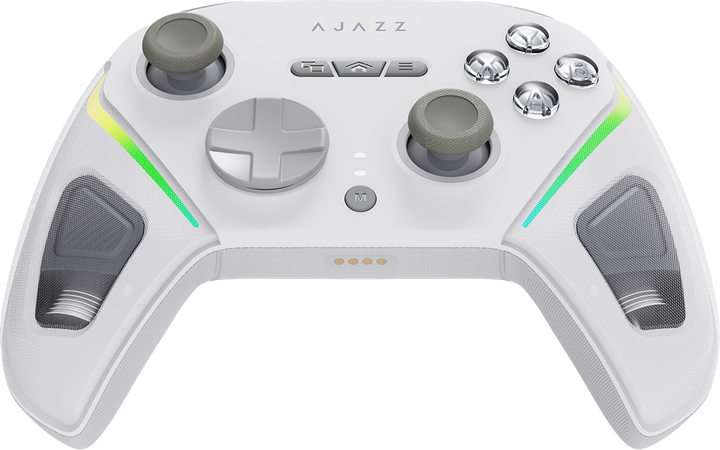 Беспроводной геймпад Ajazz GP100 2.4G/BT/USB Switch/PC/iOS/Android RGB White (GP100-W) - изображение 2