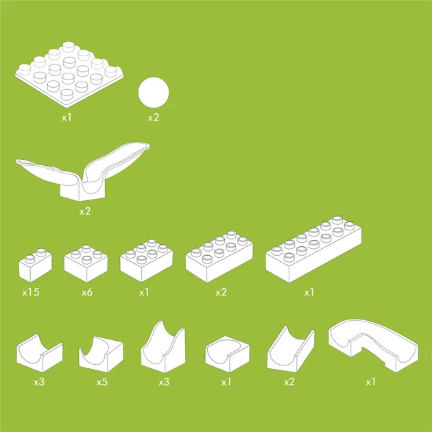 Tor kulkowy Hubelino rozszerzający huśtawka 46 elementów 420411 (4250331420411) - obraz 4