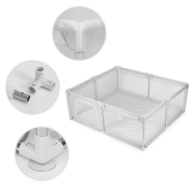 Манеж дитячий майданчик EcoToys 180 x 160 см + сумка Cірий (PP008-1816) - зображення 3