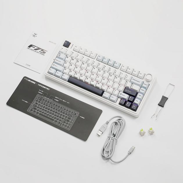 Клавіатура бездротова AULA F75 Blue - изображение 2