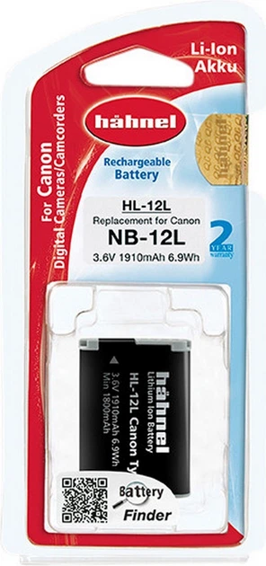 Akumulator Hahnel HL-12L for Canon Digital Camera (1000 163.0) - obraz 2