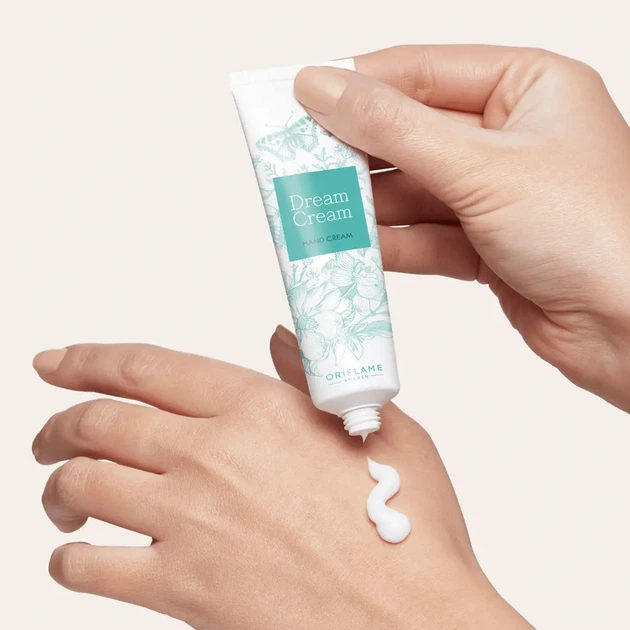 Мінікрем для рук з вітаміном Е та мигдальною олією Dream Cream ORIFLAME 30мл - Фото 3 Мінікрем для рук з вітаміном Е та мигдальною олією Dream Cream ORIFLAME 30мл - зображення 3