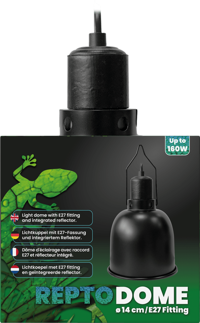 Світильник для тераріума REPTO DOME E27 FITTING 14CM BLACK (R2300010) - изображение 3
