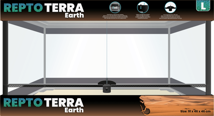 Тераріум REPTO TERRA EARTH 91X46X46 (R1100710) - Фото 2 Тераріум REPTO TERRA EARTH 91X46X46 (R1100710) - изображение 2