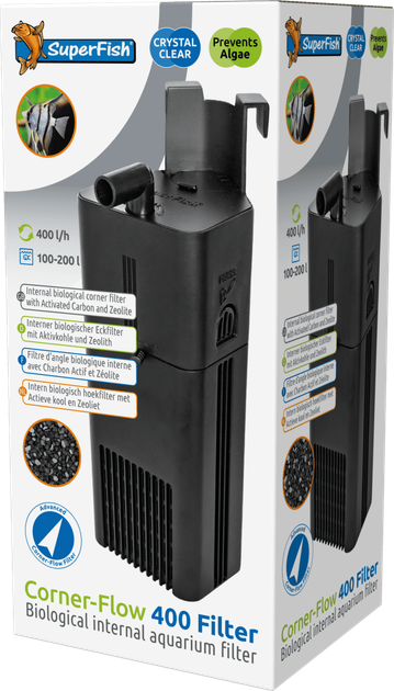 Внутрішній фільтр - SF CORNERFLOW 400 FILTER 400 L/H BLACK (A7031220) - Фото 2 Внутрішній фільтр - SF CORNERFLOW 400 FILTER 400 L/H BLACK (A7031220) - изображение 2