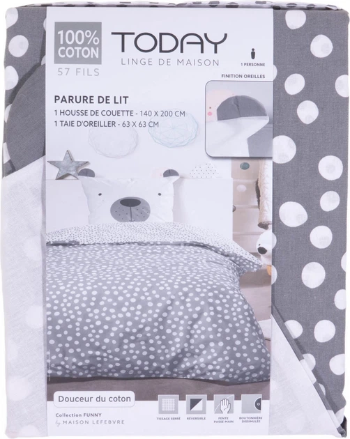Komplet pościeli dla dzieci Today Magic Jungle Miś polarny 140 x 200 cm (3574641208295) - obraz 2