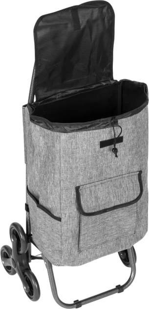 Wózek na zakupy ModernHome by Multistore potrójne koła 33 l Szary (PGJSFC022-GY) - obraz 5