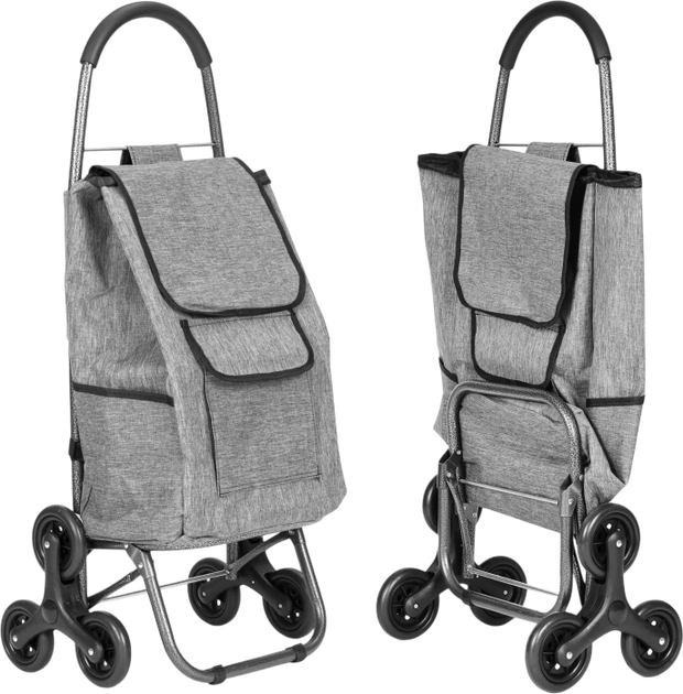 Wózek na zakupy ModernHome by Multistore potrójne koła 33 l Szary (PGJSFC022-GY) - obraz 6