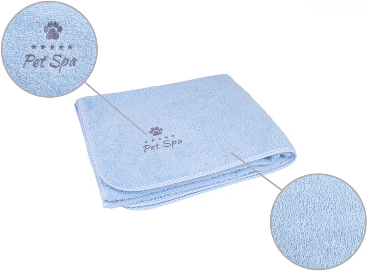 Купальний рушник для собак Amiplay Pet Spa L Синій (5907563272958) - зображення 2