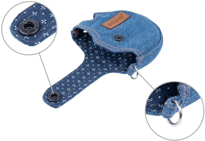 Автоматичний повідець для собак Amiplay Infini Denim S 3 м Синій (5907563271487) - зображення 2