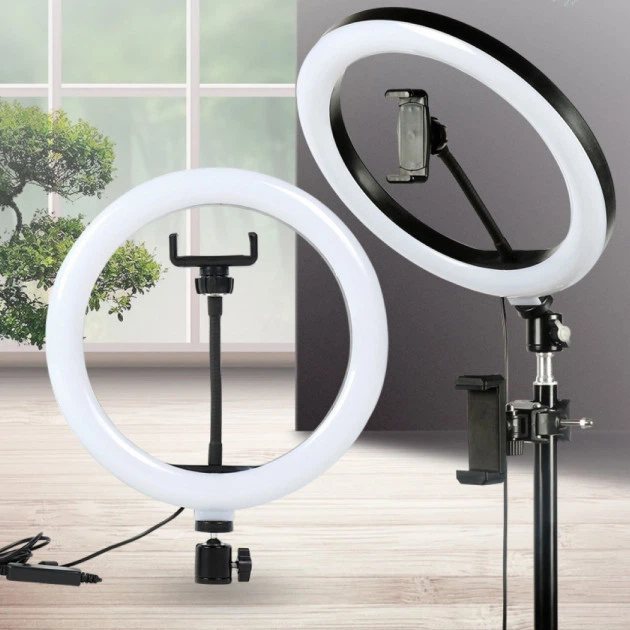 Набор блогера 4в1 Кольцевая лампа Ring Light 20см со штативом 2м + микрофон петличка + пульт Bluetooth - изображение 7