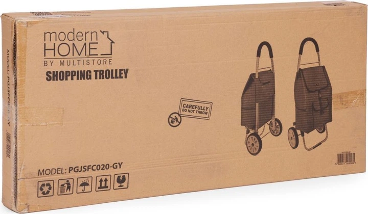Wózek na zakupy ModernHome by Multistore z dużymi kołami 33 l Szary (PGJSFC020-GY) - obraz 10