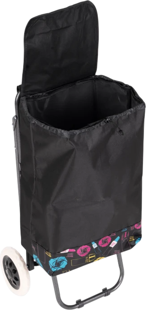 Wózek na zakupy ModernHome by Multistore ze składanym siedzeniem 30 l Czarny (PGJSFC021-BC) - obraz 5