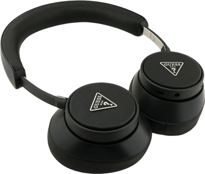 Słuchawki Guess Saffiano Triangle Logo Black (GUBHC15PGMRTRK) - obraz 4