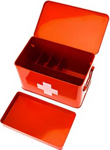 Аптечка Present Time металева з перегородками червона 31.5 x 19 x 21 см (8714302274565) - зображення 2