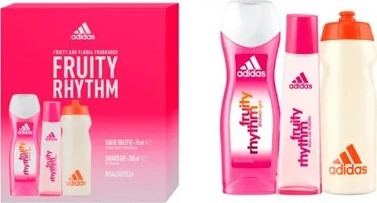Набір для жінок Adidas Fruity Rhythm Туалетна вода 75 мл + Гель для душу 250 мл + Пляшка‑бідон (3616305817464) - зображення 2
