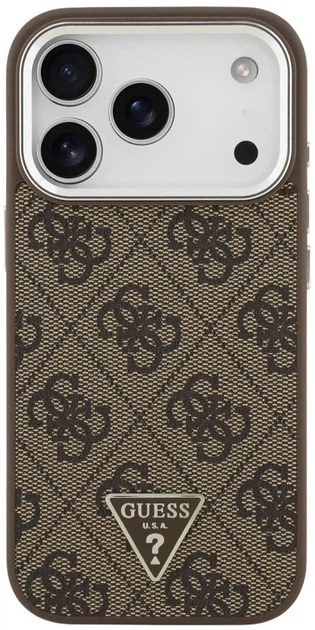 Панель Guess 4G Triangle Logo MagSafe для Apple iPhone 17 Pro Brown (3666339517618) - зображення 3