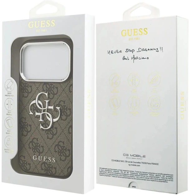 Панель Guess Big 4G Classic Logo для Apple iPhone 17 Pro Brown (3666339517939) - зображення 8