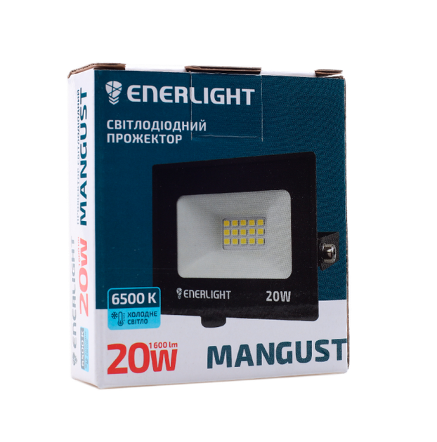 Прожектор світлодіодний вологостійкий IP 65 ENERLIGHT MANGUST 20Вт 6500K - зображення 2