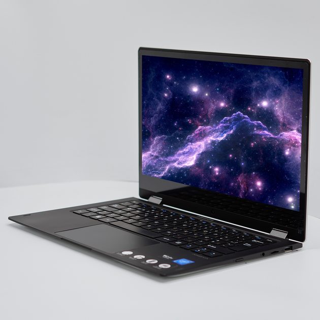 Ноутбук-планшет 13,3" Medion (Lenovo Group) E3221 | IPS (1920x1080) FullHD | Intel | RAM DDR4 4 ГБ | SSD 128 ГБ + eMMc 64 ГБ | Intel Graphics | Сенсорний екран | Метал | АКБ до 8 годин | Win10 б/в (4940) - изображение 2