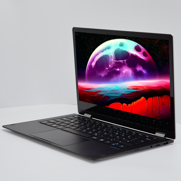 Ноутбук-планшет 13,3" Medion (Lenovo Group) E3222 | IPS (1920x1080) FullHD | Чотириядерний Intel | RAM DDR4 4 ГБ | SSD 256 ГБ | 2 в 1 | Сенсорний екран | Метал | АКБ до 8 годин | Win10 (4938) - Уцінка - зображення 2