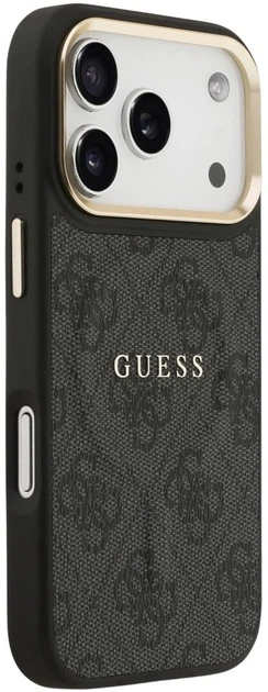 Панель Guess 4G PU Classic Logo MagSafe для Apple iPhone 17 Pro Black (3666339519056) - зображення 4