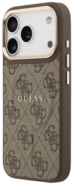 Панель Guess 4G PU Classic Logo MagSafe для Apple iPhone 17 Pro Brown (3666339519216) - зображення 2