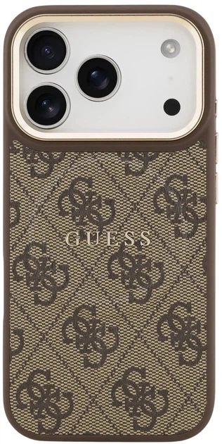 Панель Guess 4G PU Classic Logo MagSafe для Apple iPhone 17 Pro Brown (3666339519216) - зображення 3