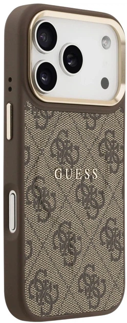 Панель Guess 4G PU Classic Logo MagSafe для Apple iPhone 17 Pro Brown (3666339519216) - зображення 4