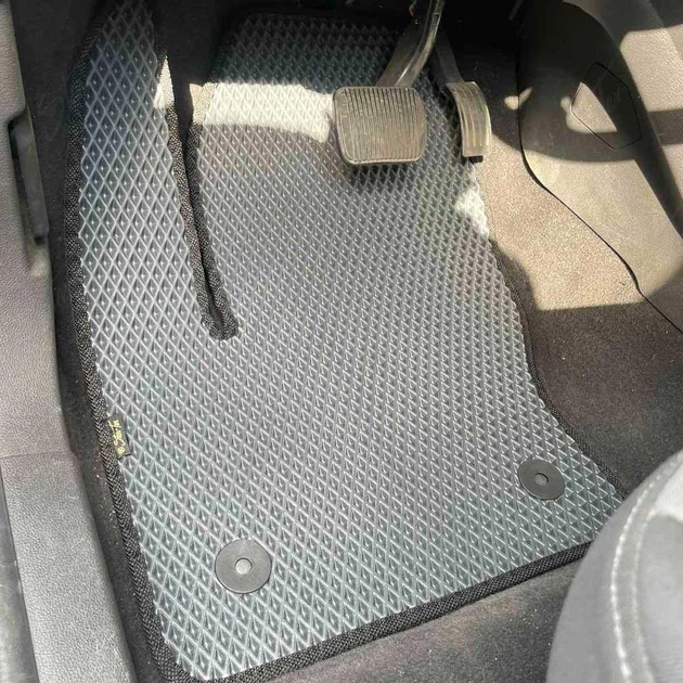 Комплект ковриков в салон Star-Tex на Ford C-Max II (2010 - 2019) USA EVA/Ромб Черный + Серый - изображение 4
