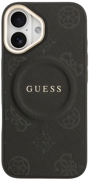 Панель Guess Peony Hot Stamp MagSafe для Apple iPhone 17 Black (3666339519674) - зображення 3