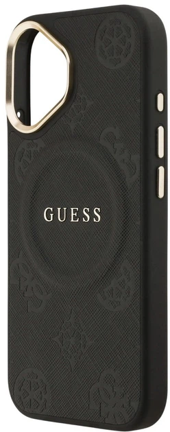 Панель Guess Peony Hot Stamp MagSafe для Apple iPhone 17 Black (3666339519674) - зображення 5